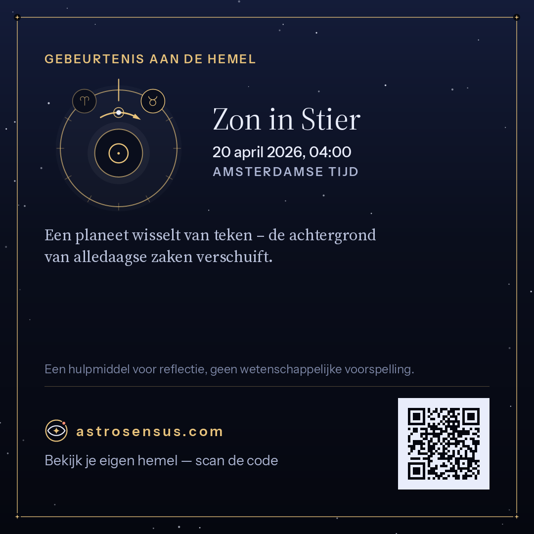 Afbeelding van de gebeurtenis “Zon in Stier”