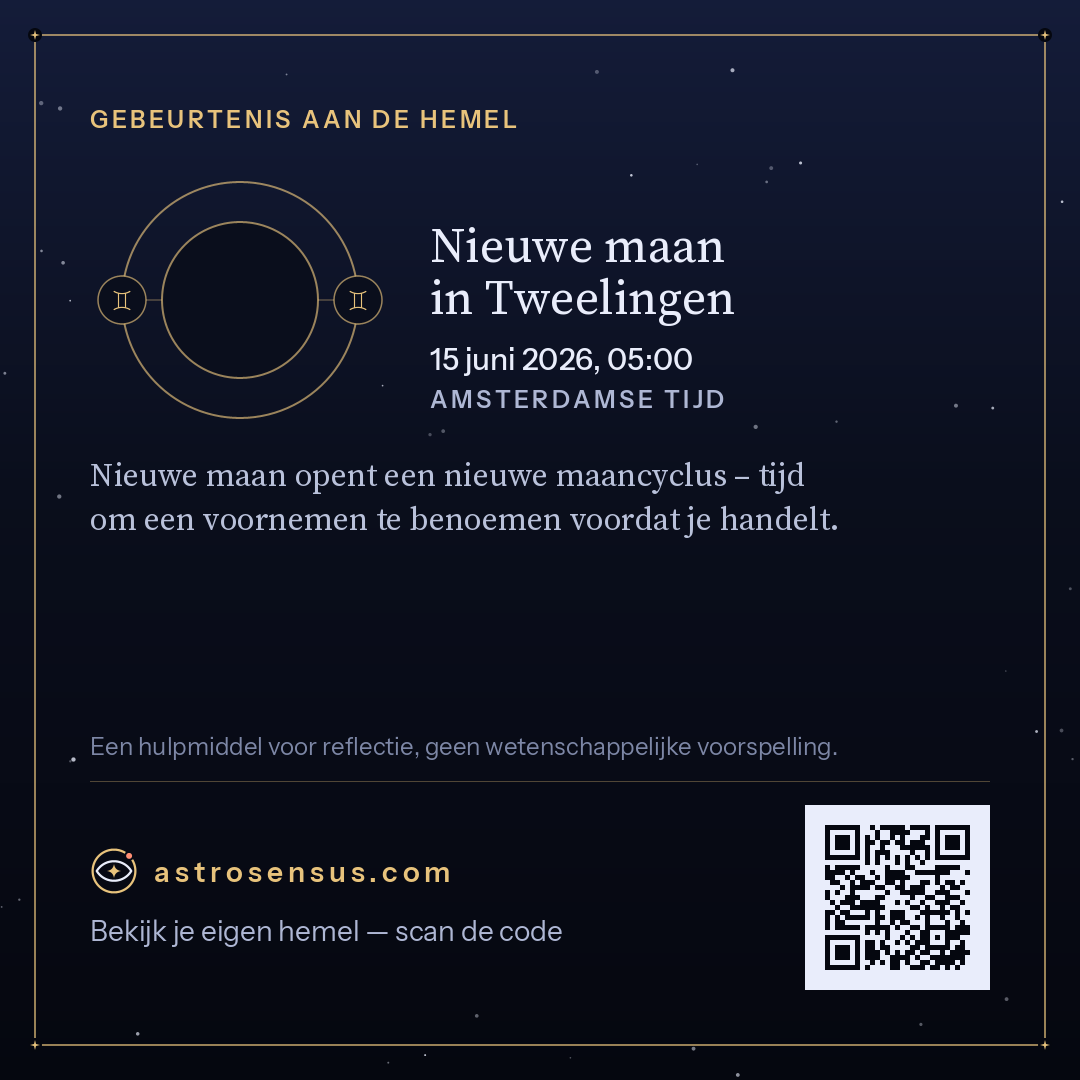 Afbeelding van de gebeurtenis “Nieuwe maan in Tweelingen”