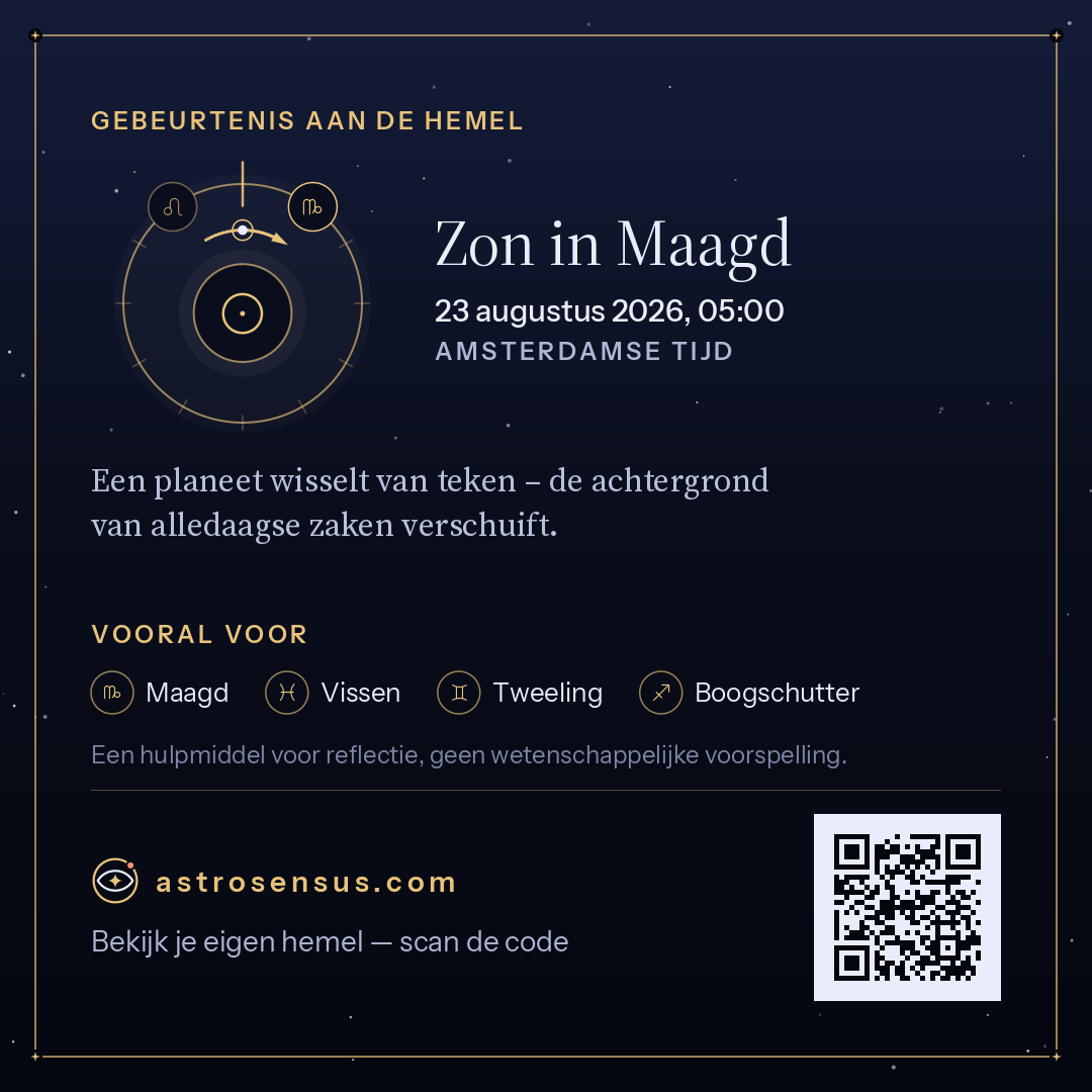 Afbeelding van de gebeurtenis “Zon in Maagd”