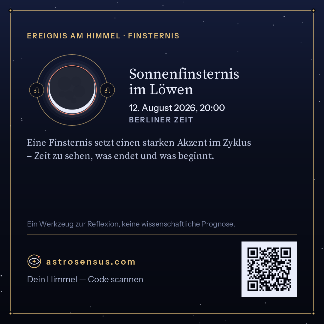 Grafik des Ereignisses „Sonnenfinsternis im Löwen“
