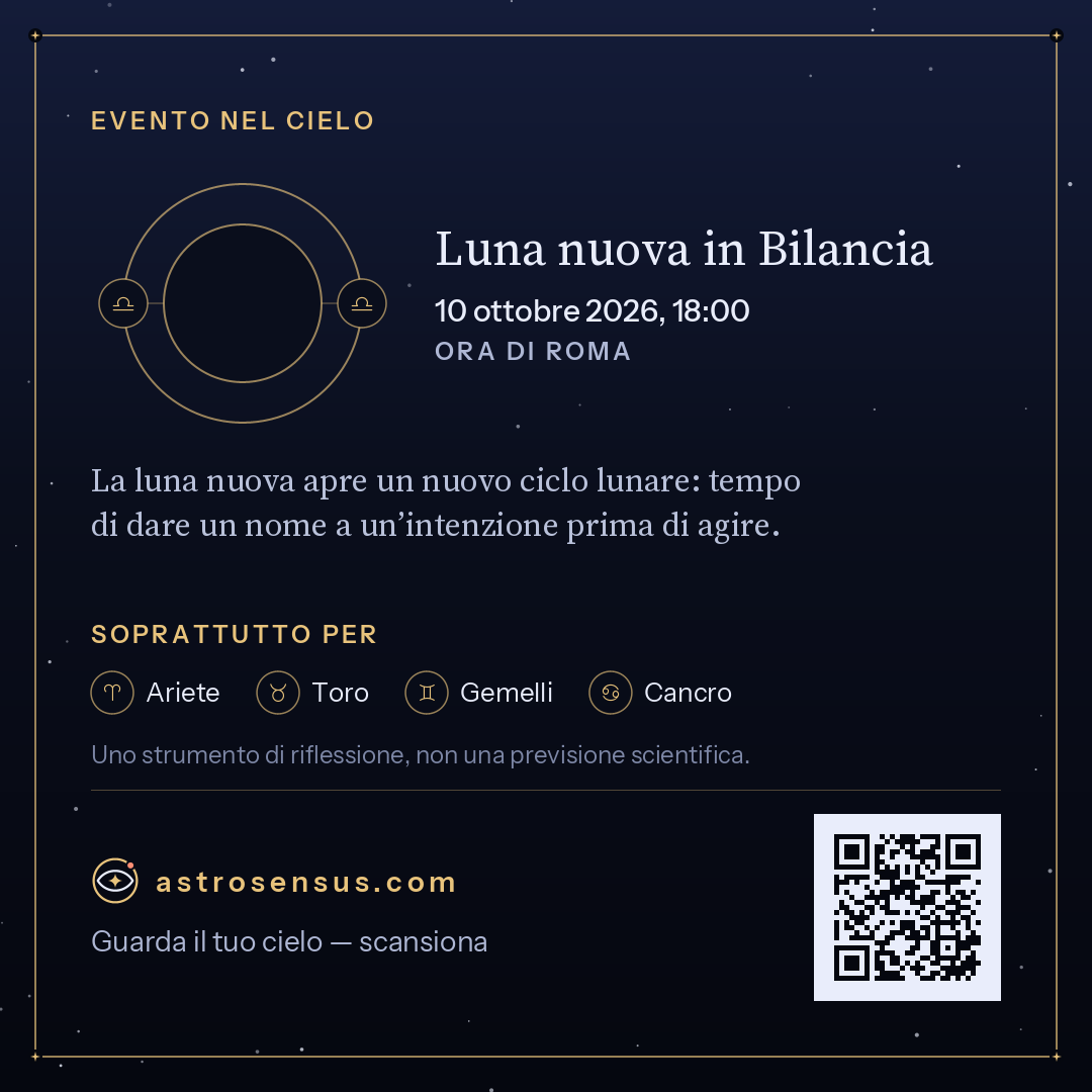 Immagine dell’evento «Luna nuova in Bilancia»