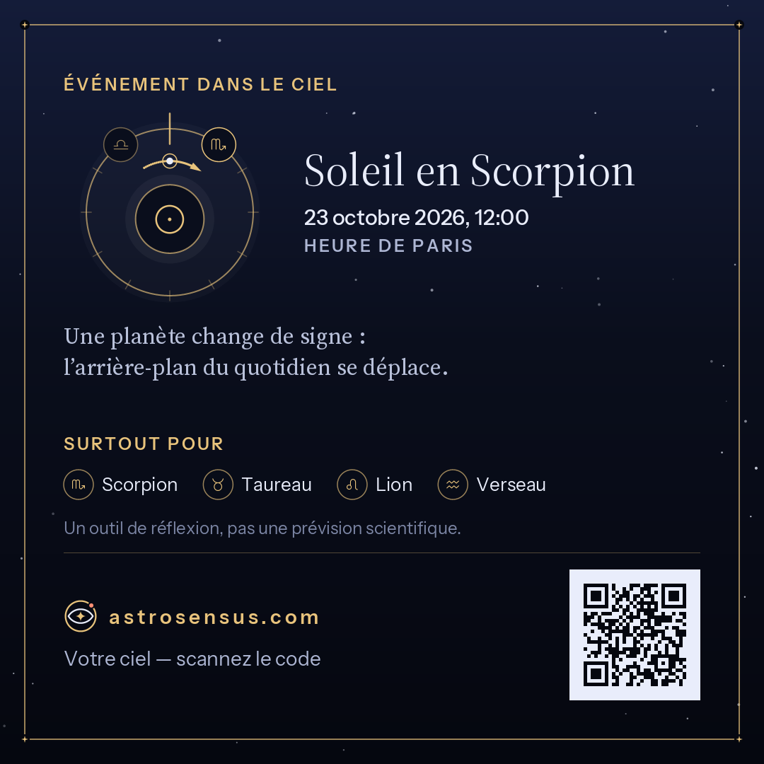 Image de l’événement « Soleil en Scorpion »