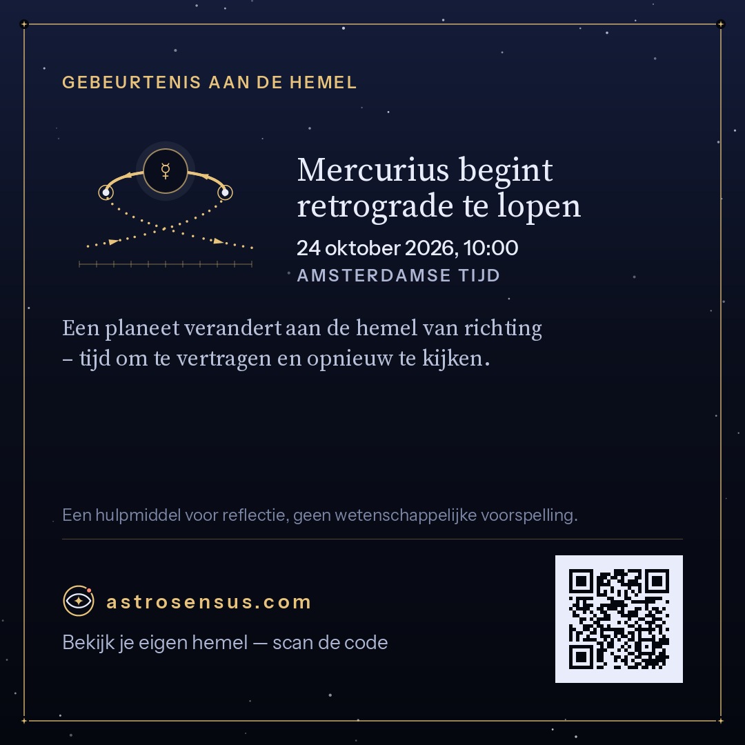 Afbeelding van de gebeurtenis “Mercurius begint retrograde te lopen”