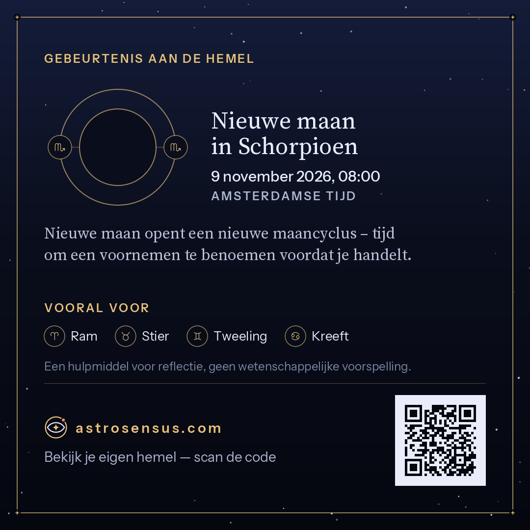 Afbeelding van de gebeurtenis “Nieuwe maan in Schorpioen”