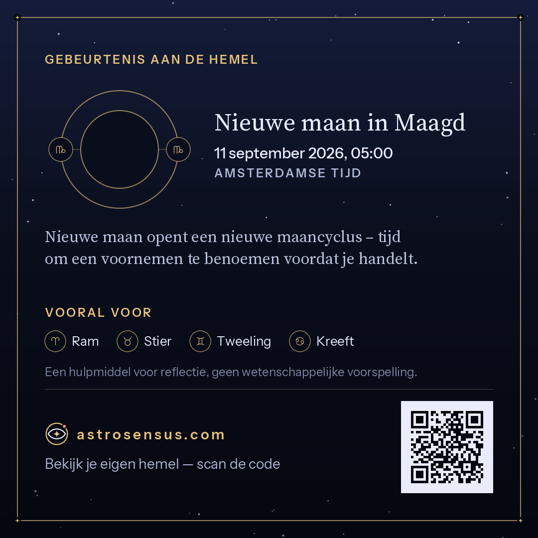 Afbeelding van de gebeurtenis “Nieuwe maan in Maagd”