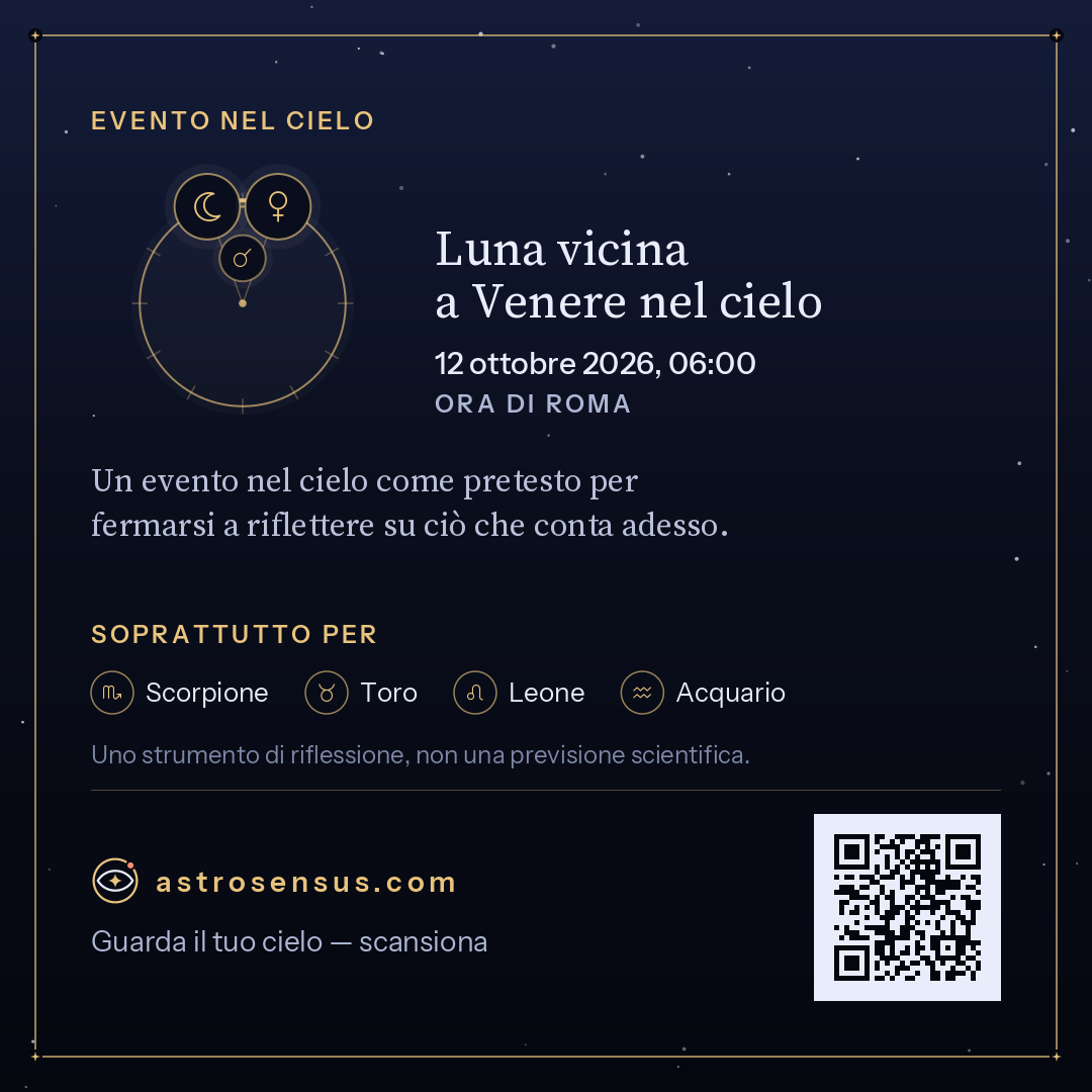 Immagine dell’evento «Luna vicina a Venere nel cielo»