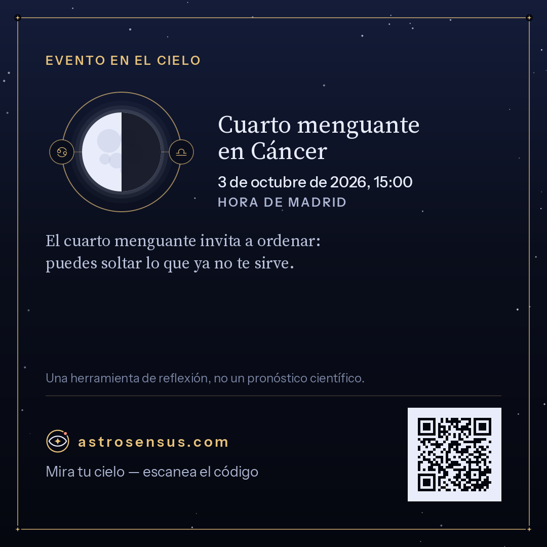 Imagen del evento «Cuarto menguante en Cáncer»