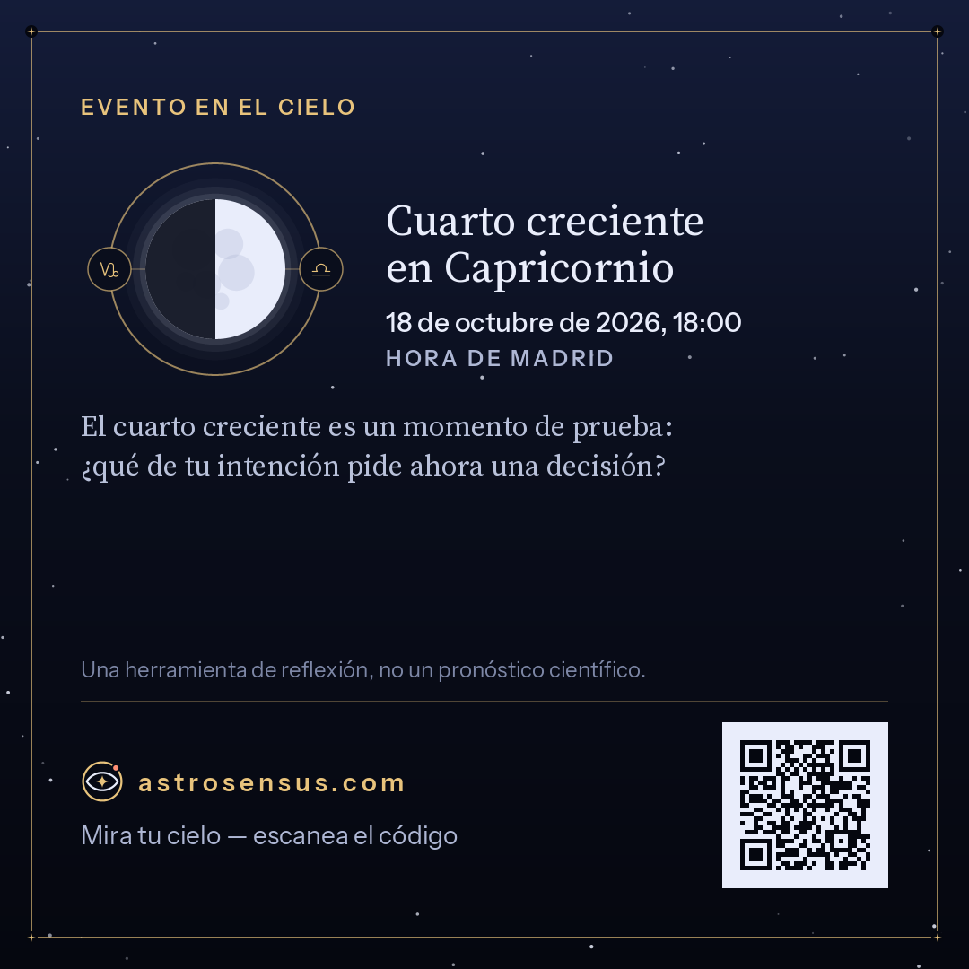 Imagen del evento «Cuarto creciente en Capricornio»