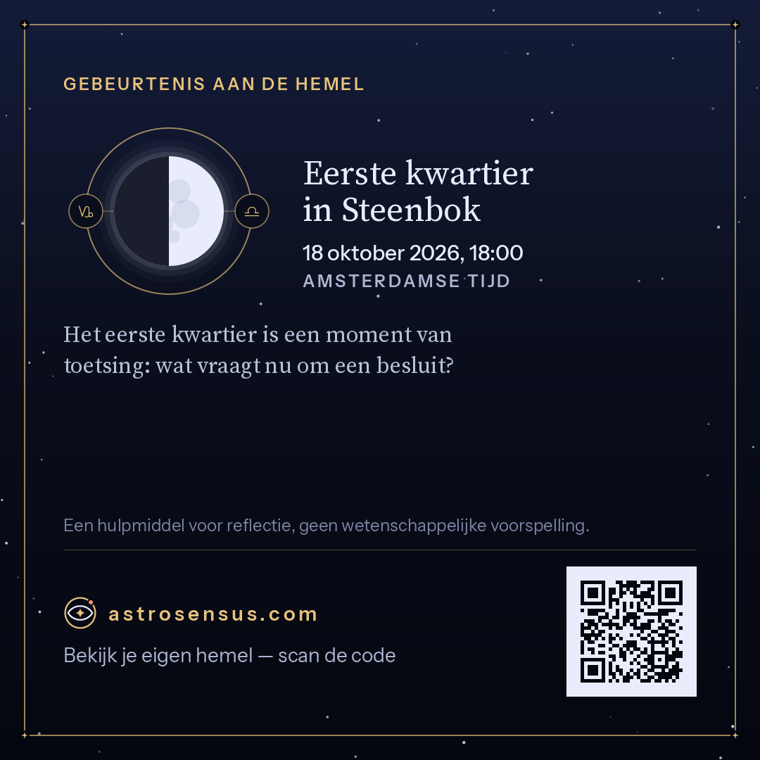 Afbeelding van de gebeurtenis “Eerste kwartier in Steenbok”