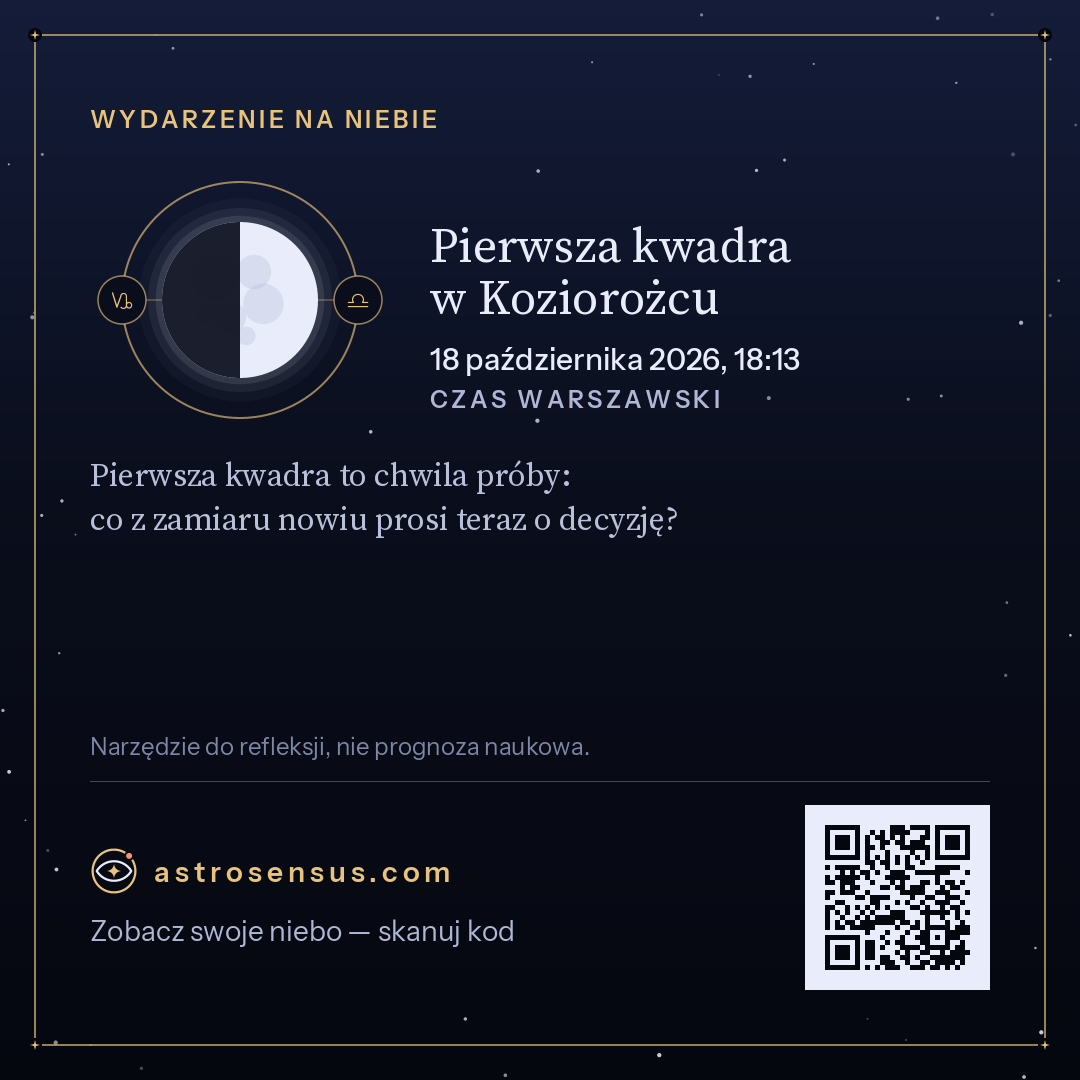 Grafika wydarzenia „Pierwsza kwadra w Koziorożcu”