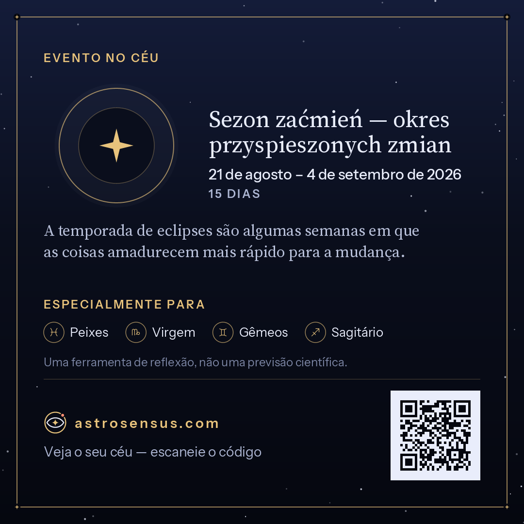 Imagem do evento “Sezon zaćmień — okres przyspieszonych zmian”