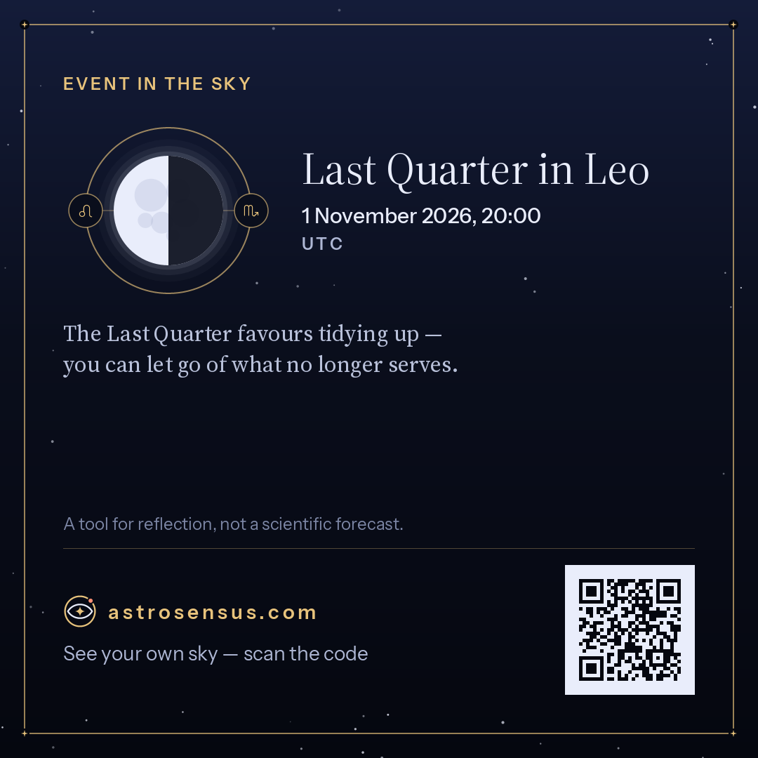 Event graphic “Last Quarter in Leo”