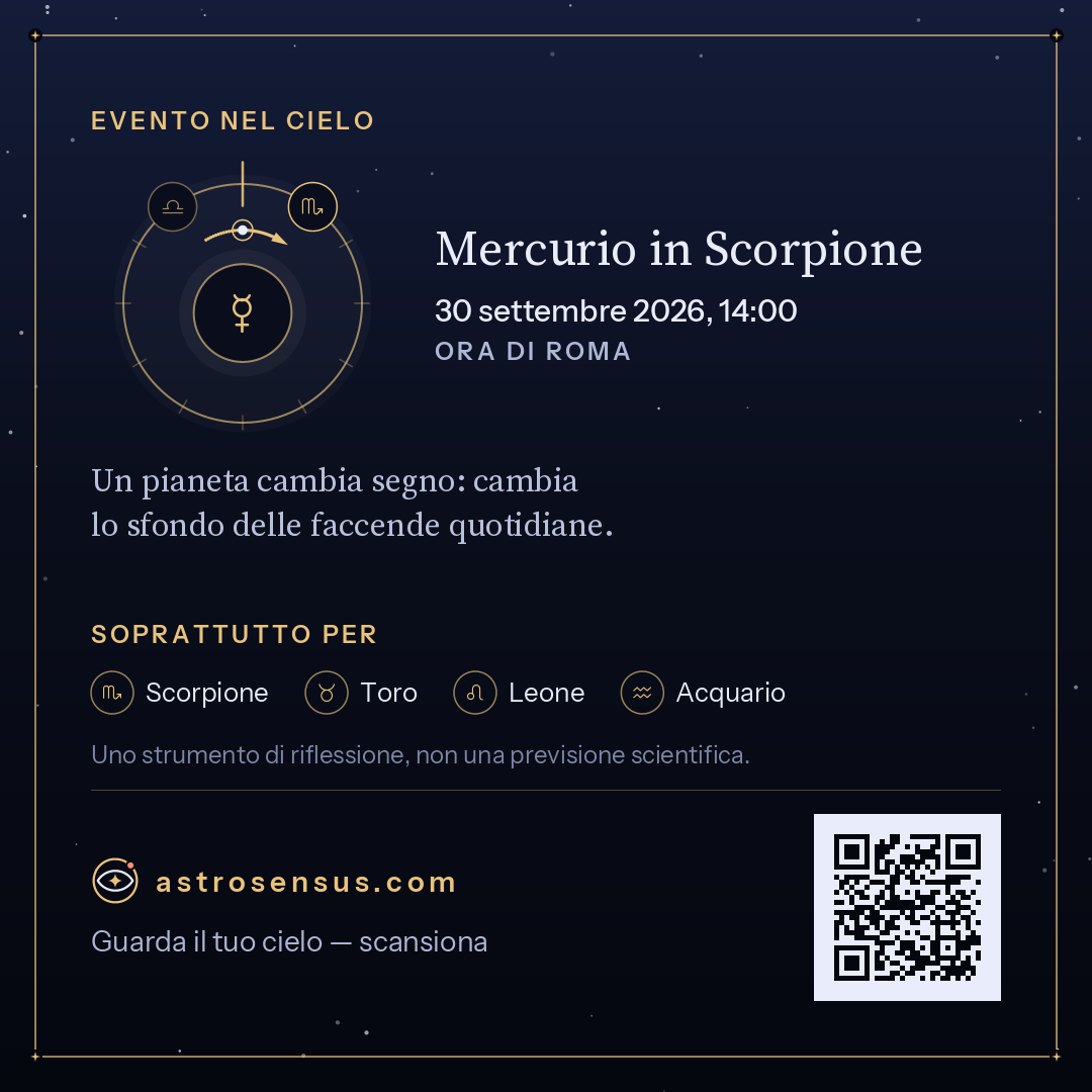 Immagine dell’evento «Mercurio in Scorpione»