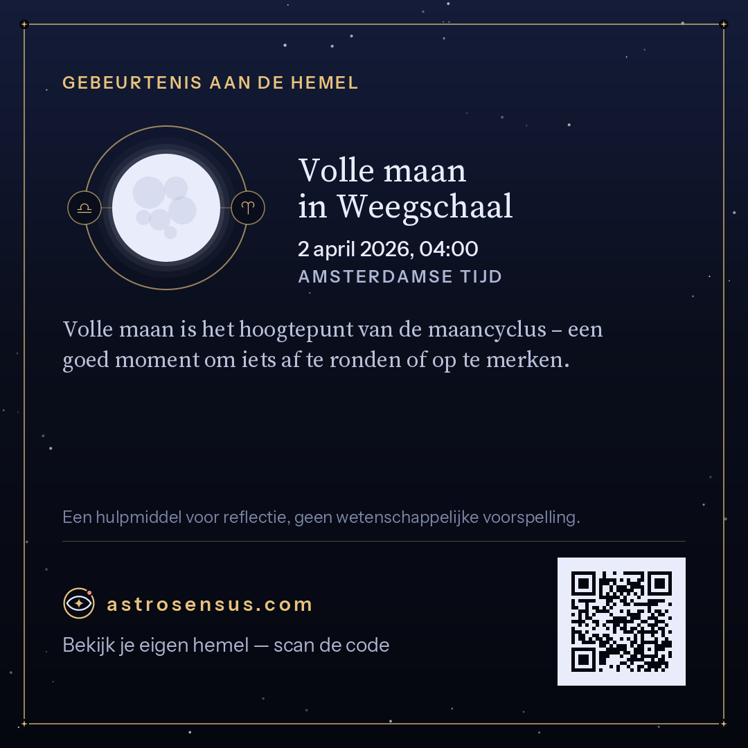 Afbeelding van de gebeurtenis “Volle maan in Weegschaal”