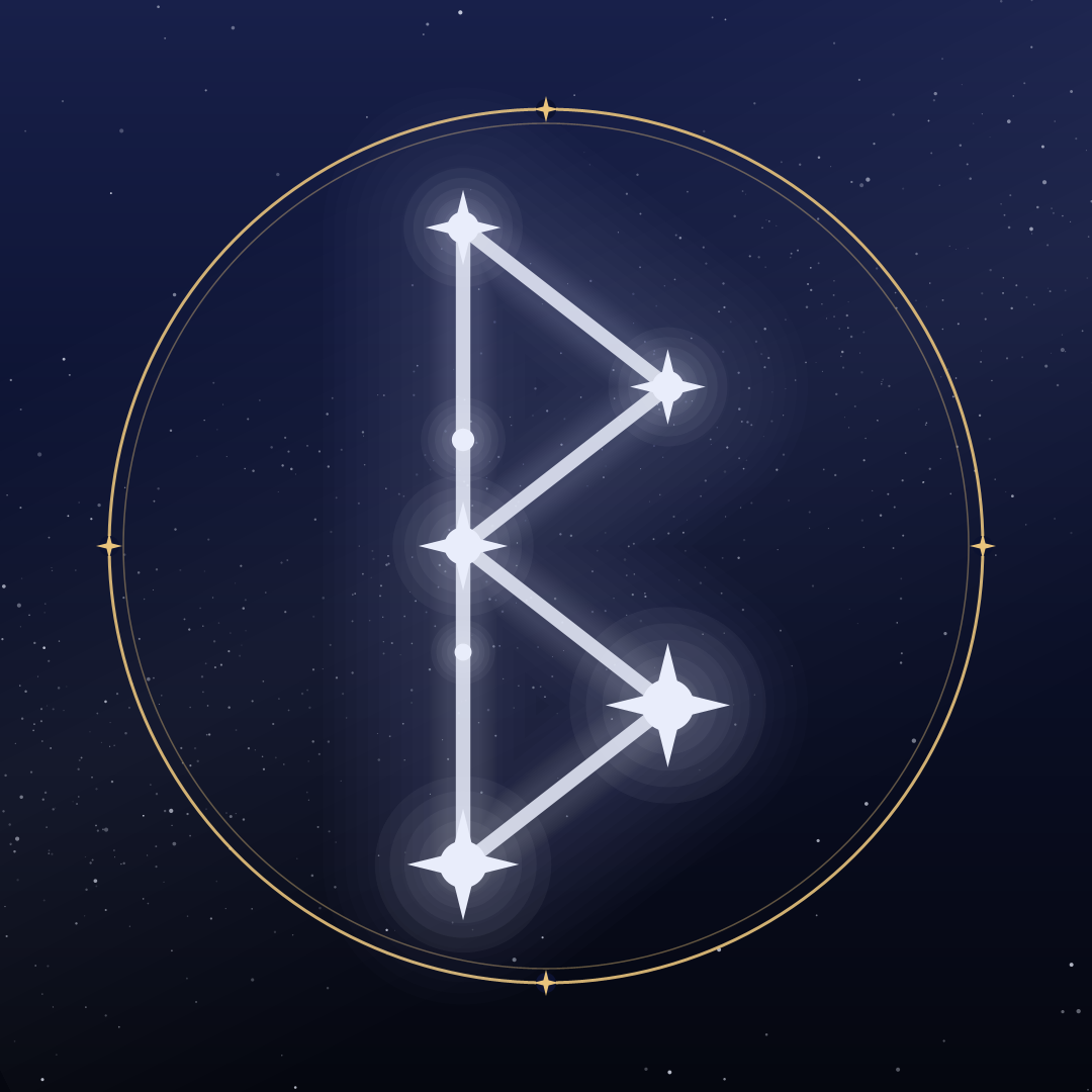 Avatar mit der Rune Berkano
