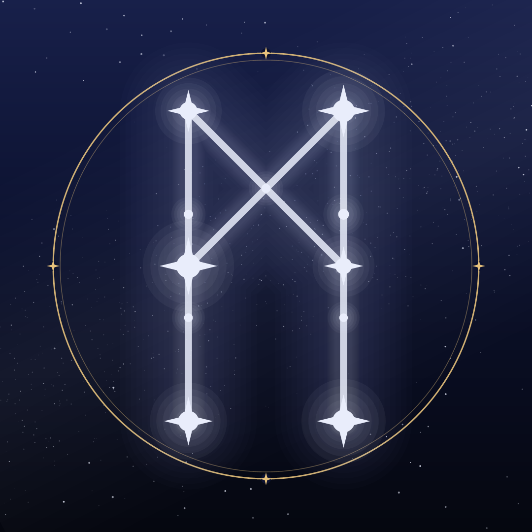 Avatar avec la rune Mannaz
