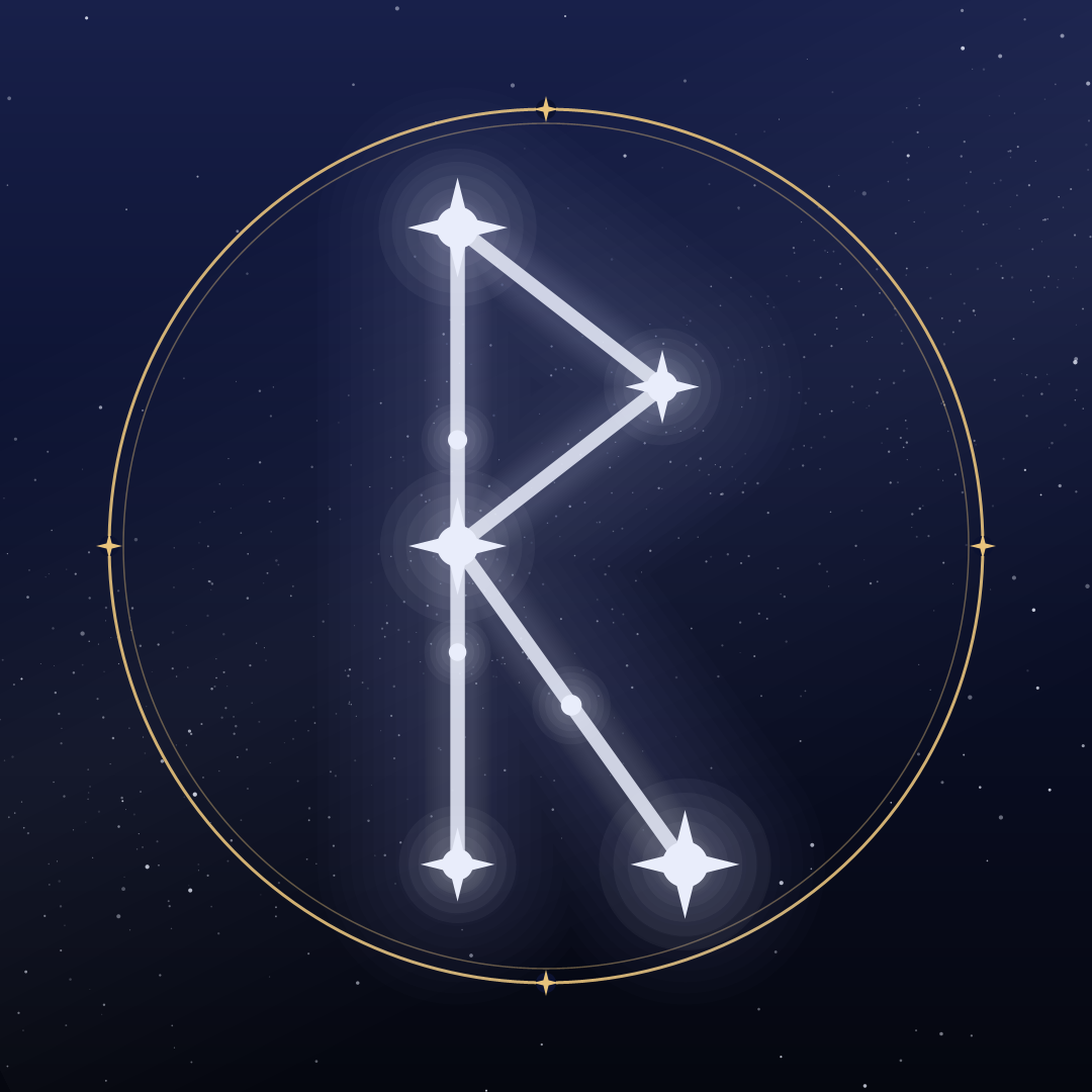 Avatar met de rune Raidho