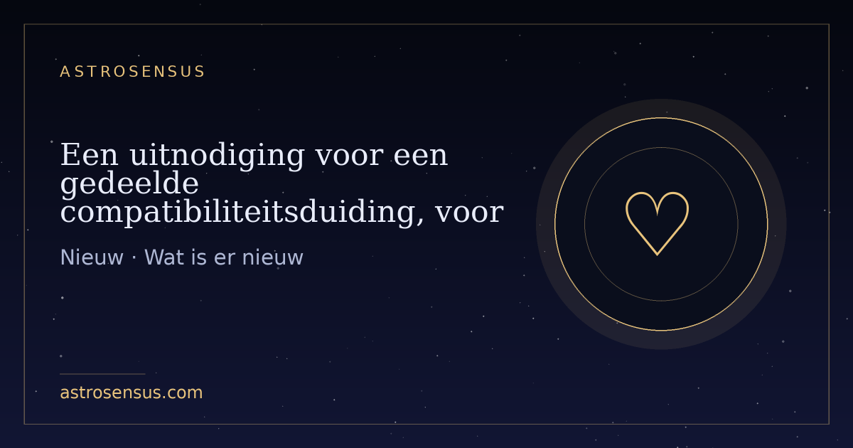Omslag van het bericht: Een uitnodiging voor een gedeelde compatibiliteitsduiding, voor een paar en een groep
