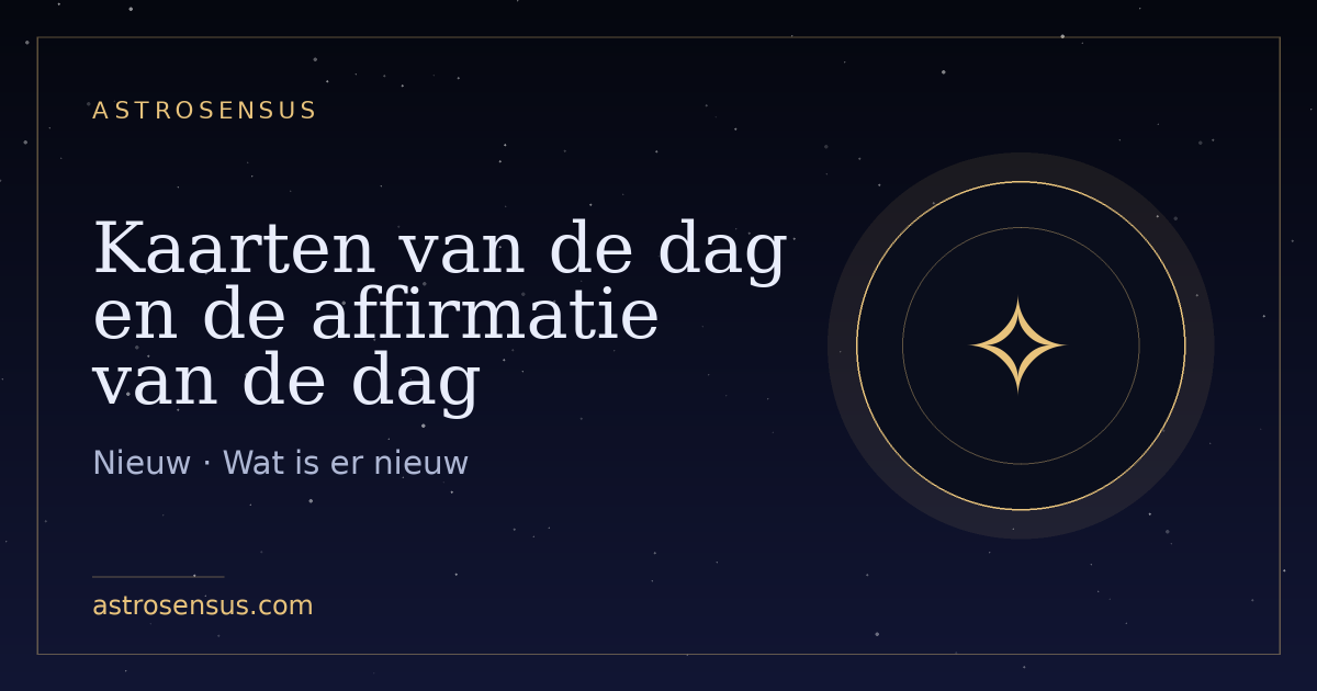 Omslag van het bericht: Kaarten van de dag en de affirmatie van de dag