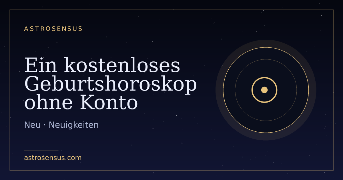 Titelbild des Eintrags: Ein kostenloses Geburtshoroskop ohne Konto
