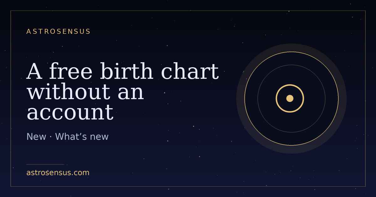 Cover of the entry: A free birth chart without an account