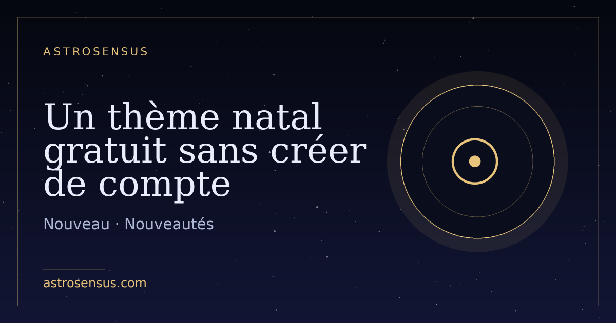 Couverture de l’entrée : Un thème natal gratuit sans créer de compte