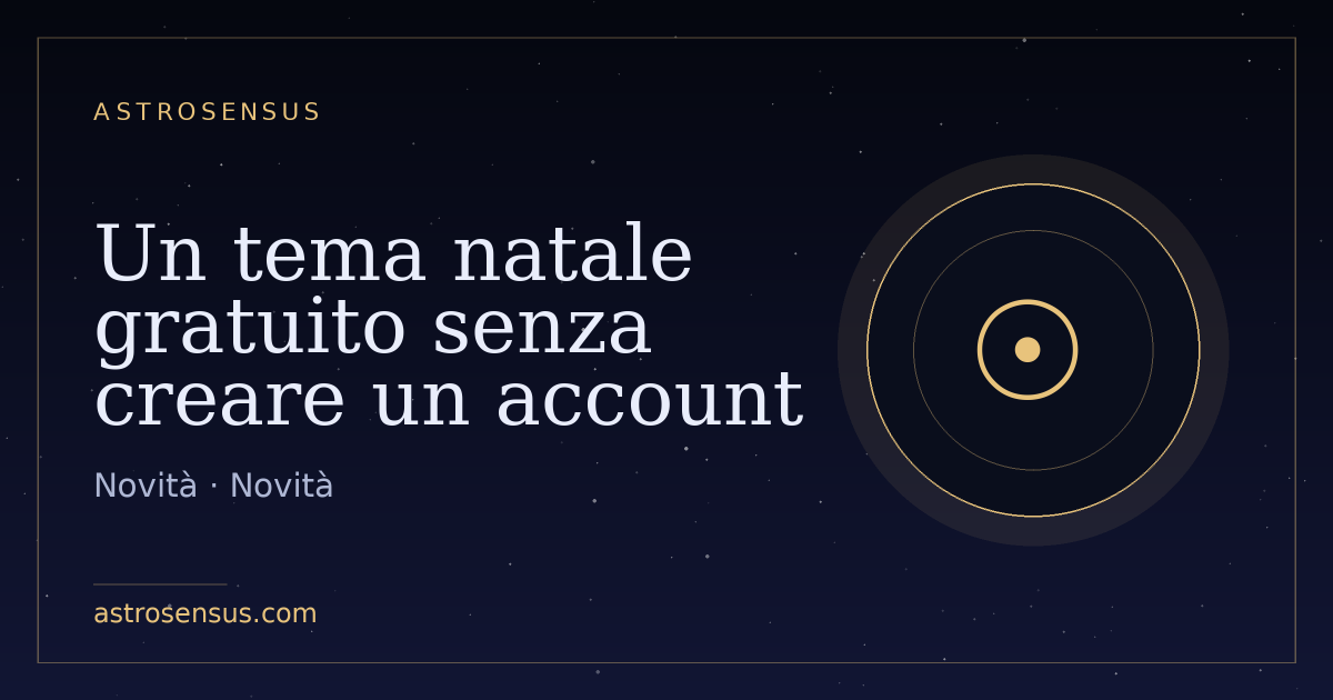 Copertina della voce: Un tema natale gratuito senza creare un account