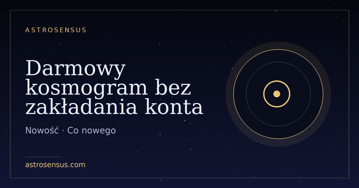 Okładka wpisu: Darmowy kosmogram bez zakładania konta
