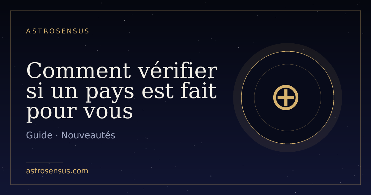 Couverture de l’entrée : Comment vérifier si un pays est fait pour vous