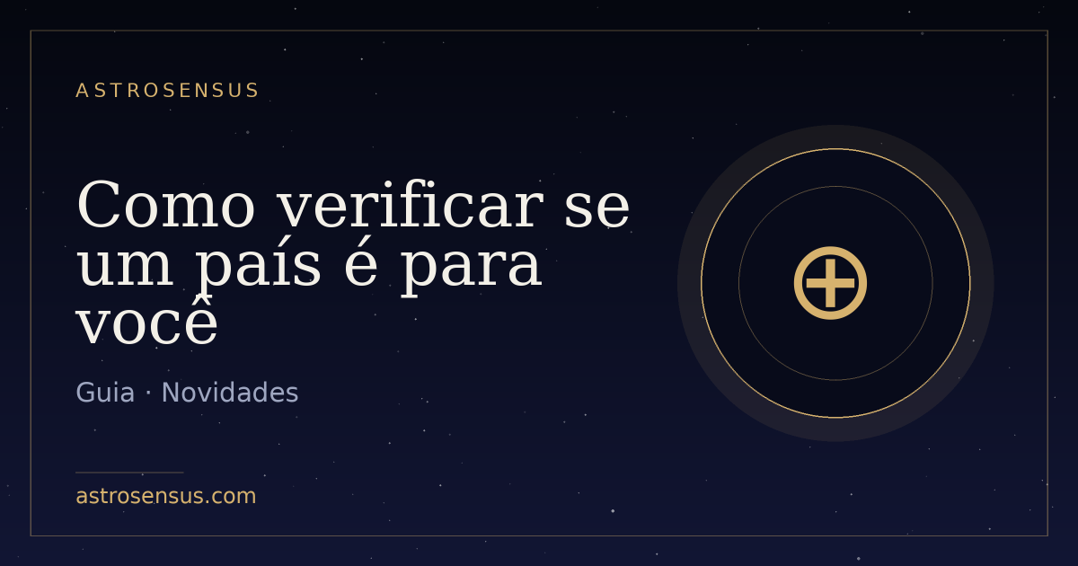 Capa da publicação: Como verificar se um país é para você