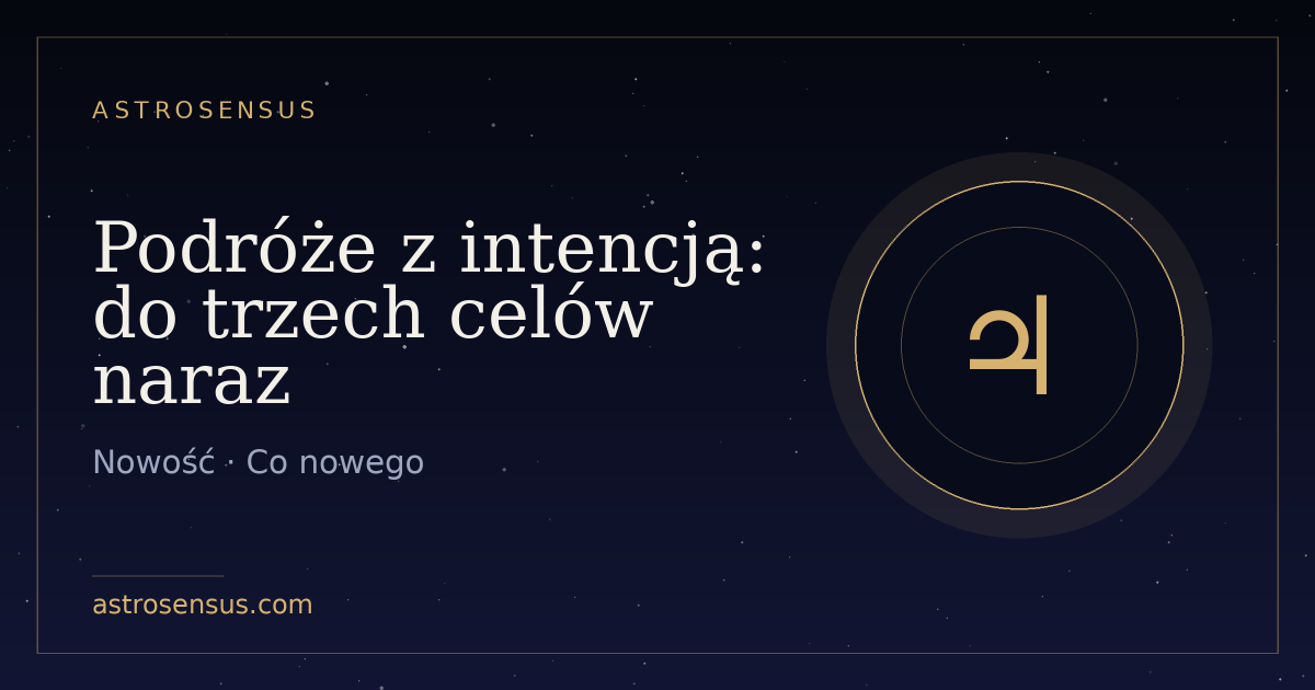 Okładka wpisu: Podróże z intencją: do trzech celów naraz