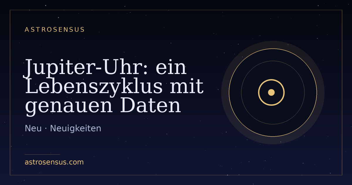 Titelbild des Eintrags: Jupiter-Uhr: ein Lebenszyklus mit genauen Daten