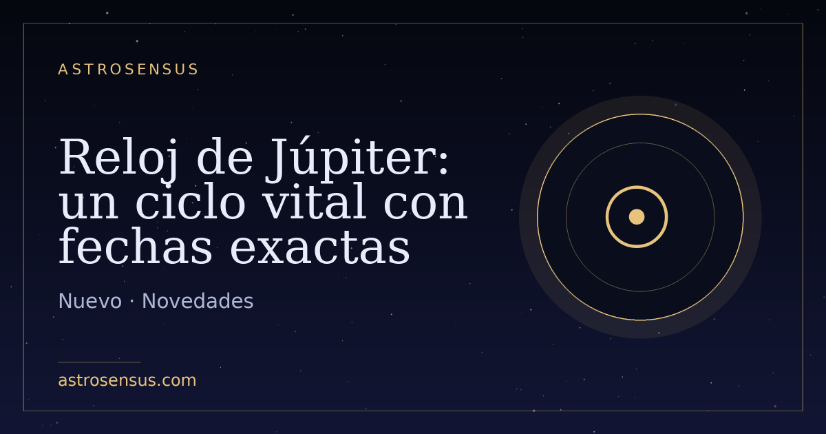 Portada de la entrada: Reloj de Júpiter: un ciclo vital con fechas exactas