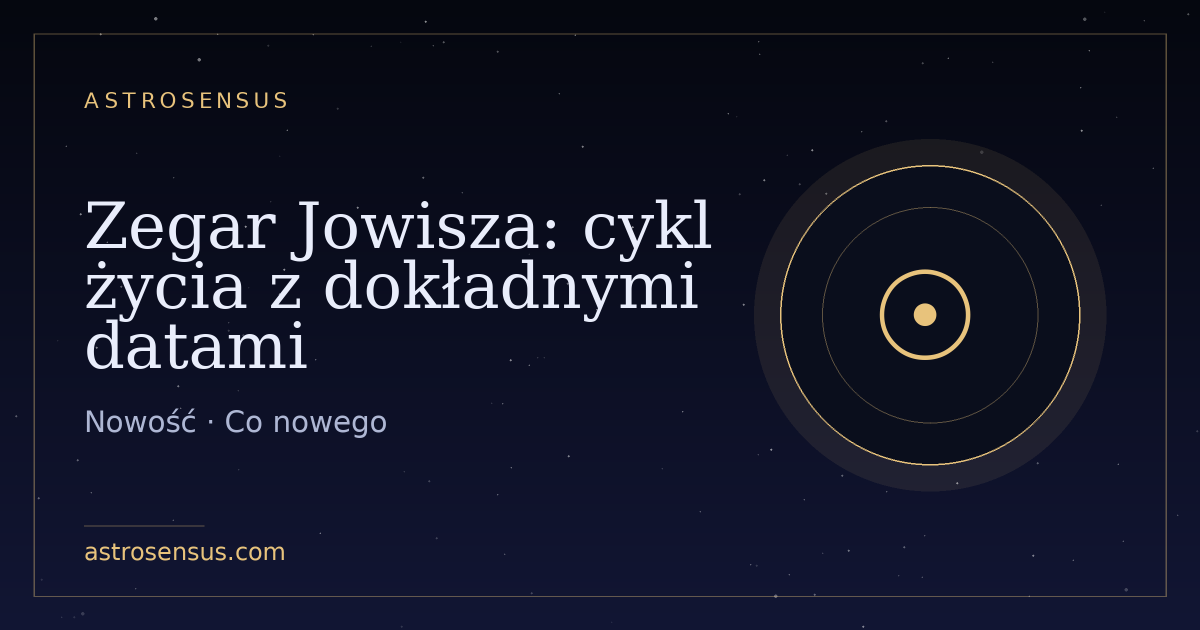 Okładka wpisu: Zegar Jowisza: cykl życia z dokładnymi datami
