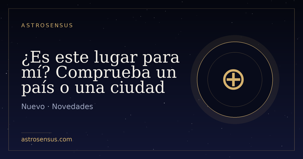 Portada de la entrada: ¿Es este lugar para mí? Comprueba un país o una ciudad