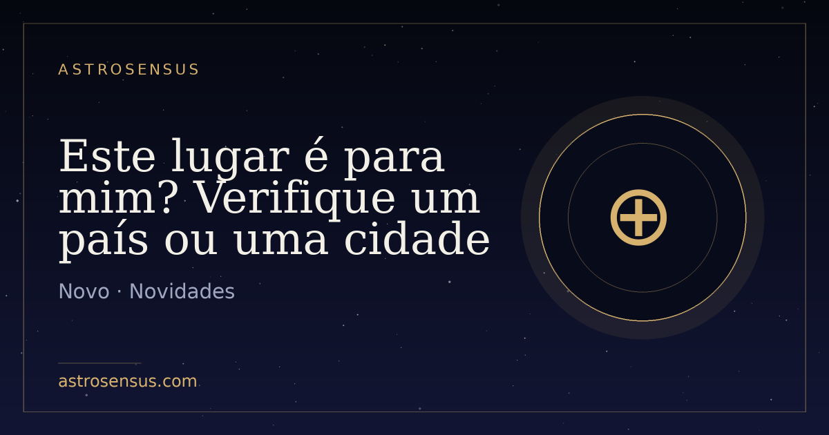 Capa da publicação: Este lugar é para mim? Verifique um país ou uma cidade