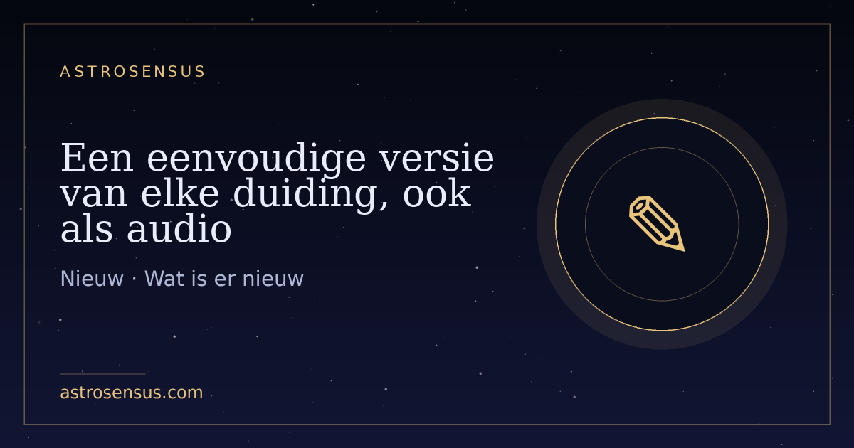 Omslag van het bericht: Een eenvoudige versie van elke duiding, ook als audio