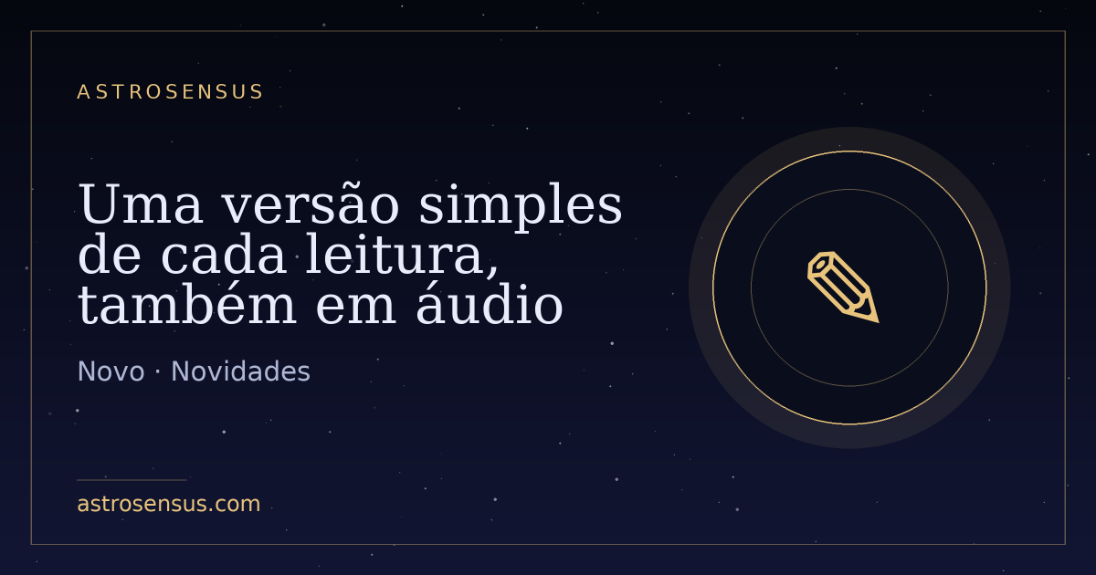 Capa da publicação: Uma versão simples de cada leitura, também em áudio