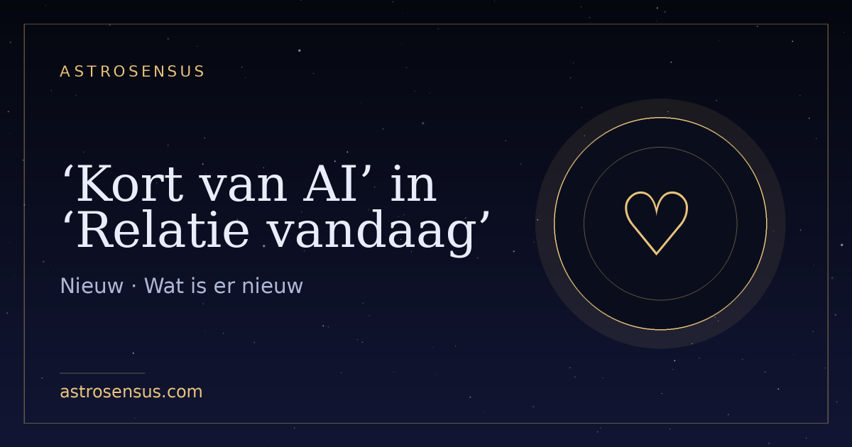 Omslag van het bericht: ‘Kort van AI’ in ‘Relatie vandaag’