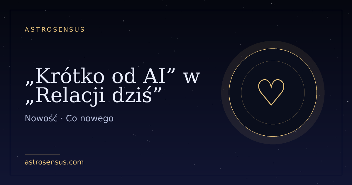 Okładka wpisu: „Krótko od AI” w „Relacji dziś”