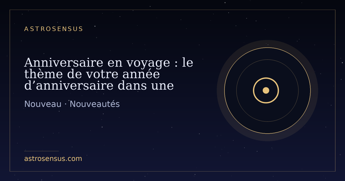 Couverture de l’entrée : Anniversaire en voyage : le thème de votre année d’anniversaire dans une autre ville