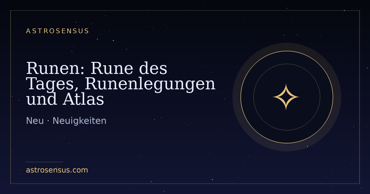 Titelbild des Eintrags: Runen: Rune des Tages, Runenlegungen und Atlas
