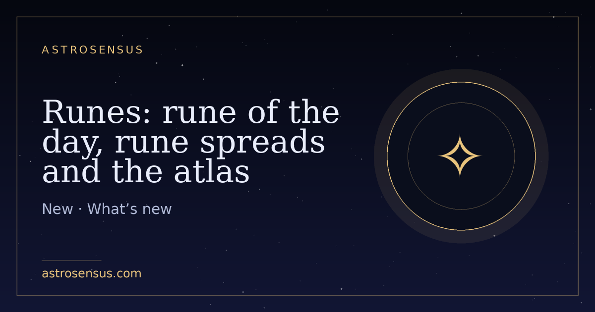 Cover of the entry: Runes: rune of the day, rune spreads and the atlas