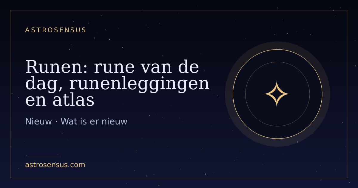 Omslag van het bericht: Runen: rune van de dag, runenleggingen en atlas
