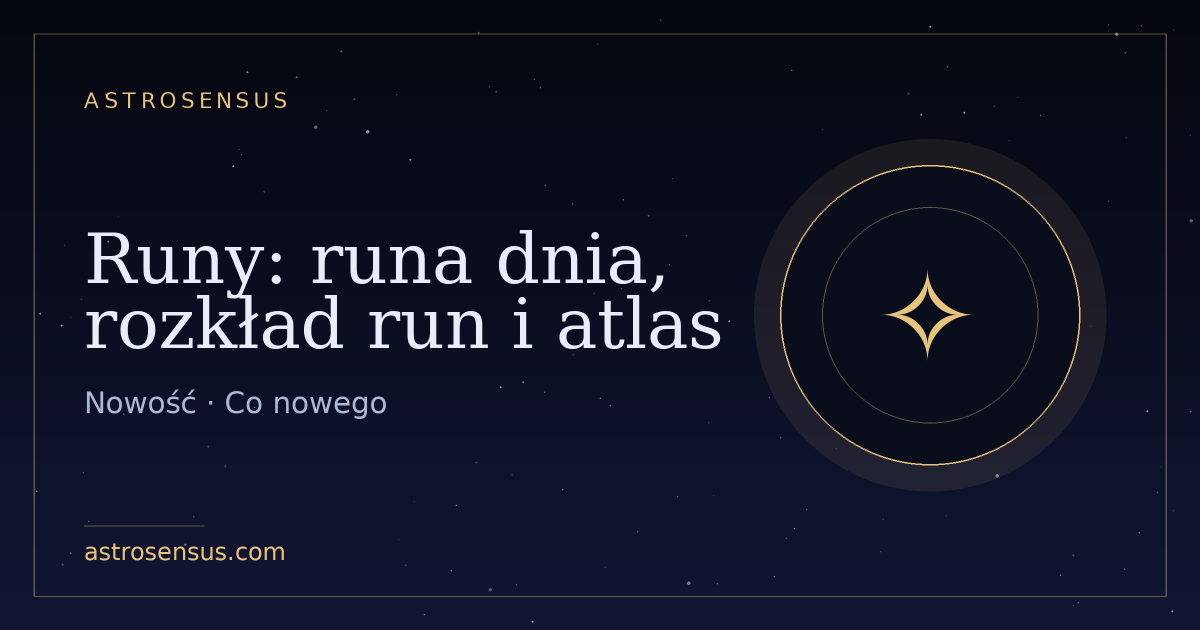 Okładka wpisu: Runy: runa dnia, rozkład run i atlas