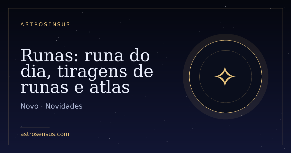 Capa da publicação: Runas: runa do dia, tiragens de runas e atlas