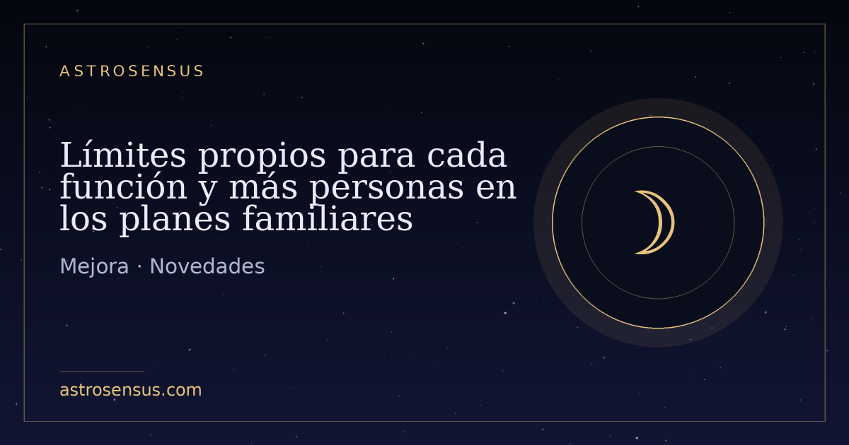 Portada de la entrada: Límites propios para cada función y más personas en los planes familiares