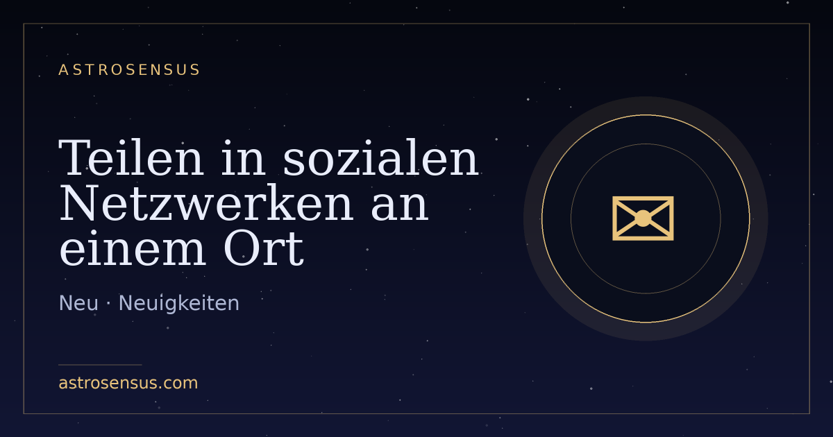 Titelbild des Eintrags: Teilen in sozialen Netzwerken an einem Ort