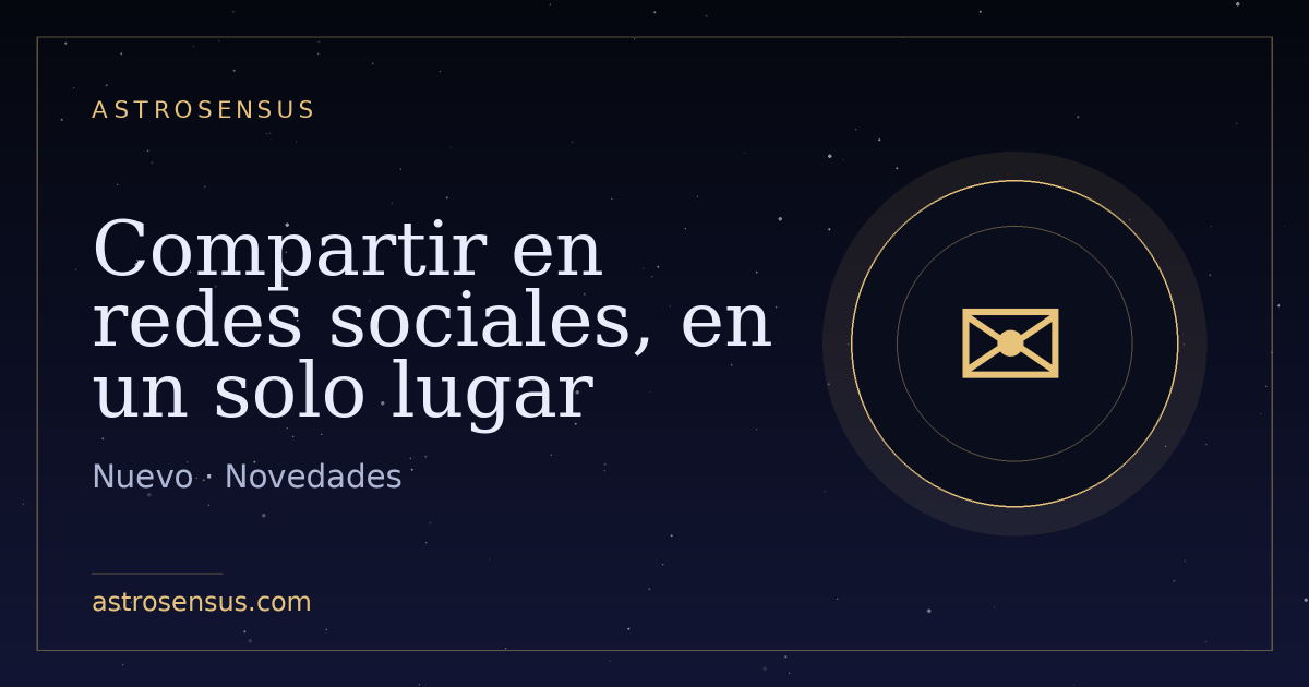 Portada de la entrada: Compartir en redes sociales, en un solo lugar