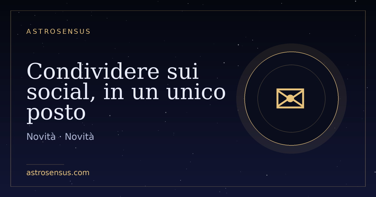 Copertina della voce: Condividere sui social, in un unico posto